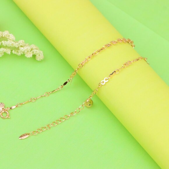 "Elegant Rose Gold Anklet with Floral & Star Charms, XPAL1176 - Picture 8 of 12